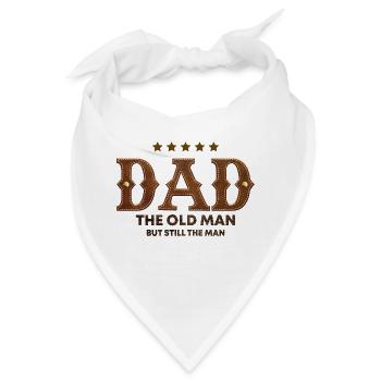 Dad The Old Man but still the Man - Bandana - Weiß - Vorne