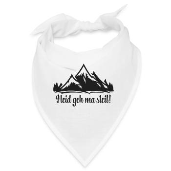 Heid geh ma steil - Bandana - Weiß - Vorne