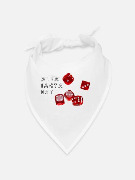 alea iacta est Die Würfel sind gefallen - Bandana - Weiß - Vorne
