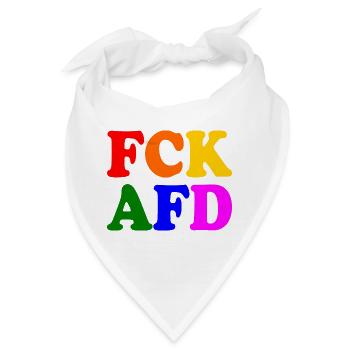 Fck afd - Bandana - Weiß - Vorne