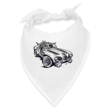 Zeitloses Auto - Bandana - Weiß - Vorne