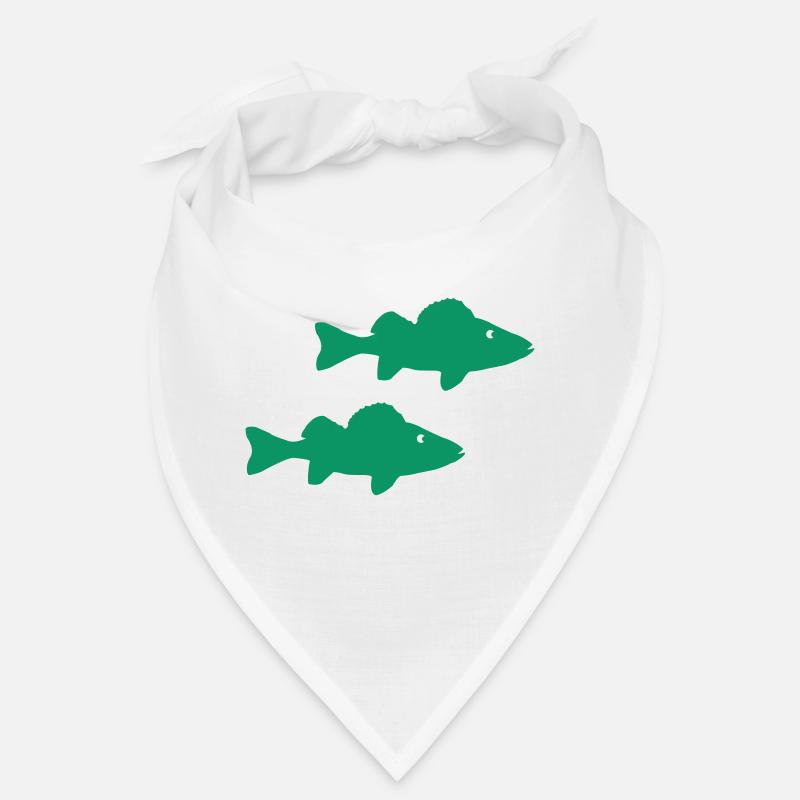 fische - Bandana - Weiß