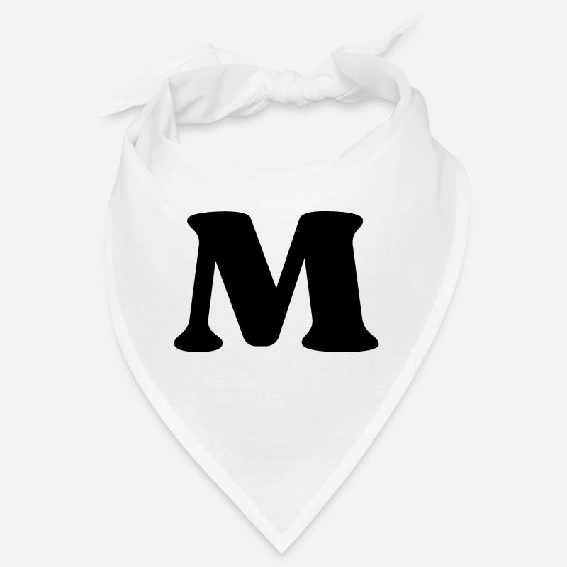 Lettre m - Bandana - blanc