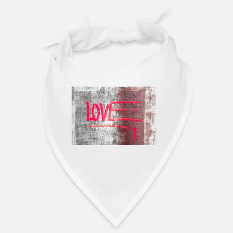 LOVE painted on rusty panel Bandana
