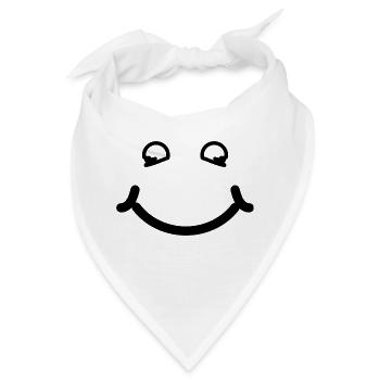 Lächeln - Bandana - Weiß - Vorne