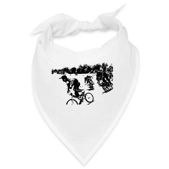BMX Rennen Rennen MTB Motocross MTB Fahrrad RAD - Bandana - Weiß - Vorne