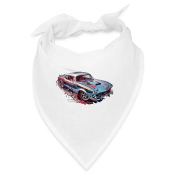 Cooles Auto mit bunten Farben - Bandana - Weiß - Vorne