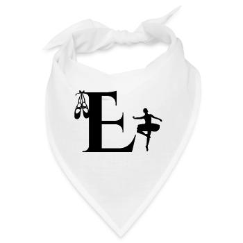 Buchstabe e Ballerina - Bandana - Weiß - Vorne