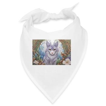 Mystisches Tier 17 - Bandana - Weiß - Vorne