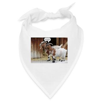 Ziegen - Bandana - Weiß - Vorne