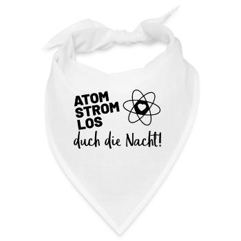 Sprüche Winter Atomstromlos durch die Nacht - Bandana - Weiß - Vorne