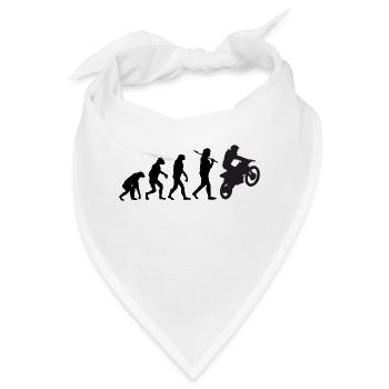 Motorrad - Bandana - Weiß - Vorne