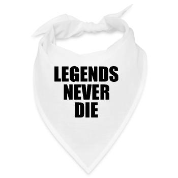 Legends never die - Bandana - Weiß - Vorne
