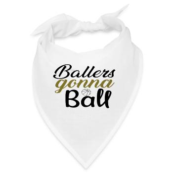 Ballers gonna Ball Basketball - Bandana - Weiß - Vorne