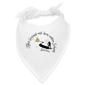 Jakobsweg - Alles beginnt mit dem ersten Schritt - Bandana - Weiß - Vorne