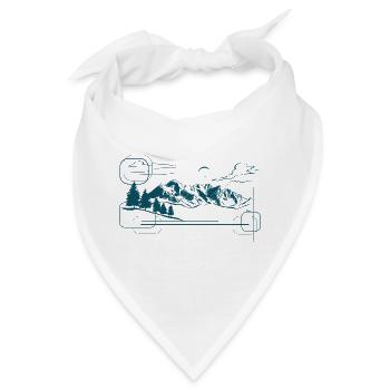 Design in den Bergen - Bandana - Weiß - Vorne