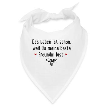 Beste Freundin - Bandana - Weiß - Vorne