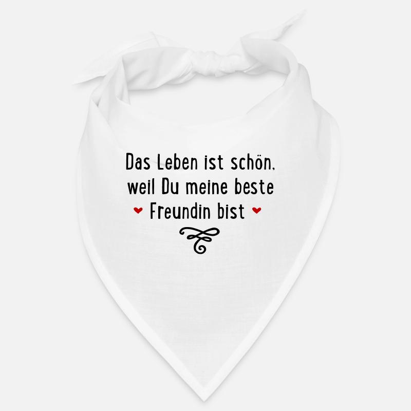 Beste Freundin - Bandana - Weiß