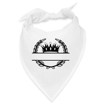 Lorbeerkranz mit Krone - Bandana - Weiß - Vorne
