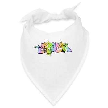 Graffiti Street Art Sprühfarben cooler Künstler Urban - Bandana - Weiß - Vorne