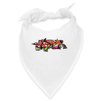 Graffiti Street Art Sprühfarben cooler Künstler Urban - Bandana - Weiß - Vorne