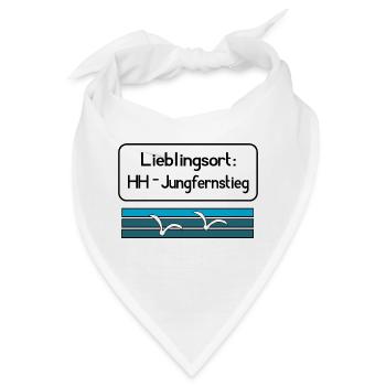 Lieblingsort HH Jungfernstieg - Bandana - Weiß - Vorne