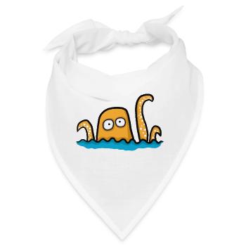lustiger Riesenkraken - Bandana - Weiß - Vorne
