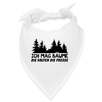 Ich Mag Bäume Die Halten Die Fresse - Bandana - Weiß - Vorne