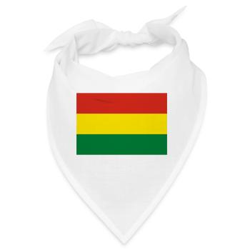 Bolivien Flagge / Drapeau Bolivie - Bandana - Weiß - Vorne