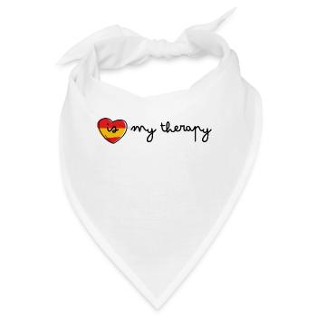 Spanien ist meine Therapie - Spanien Spruch - Bandana - Weiß - Vorne
