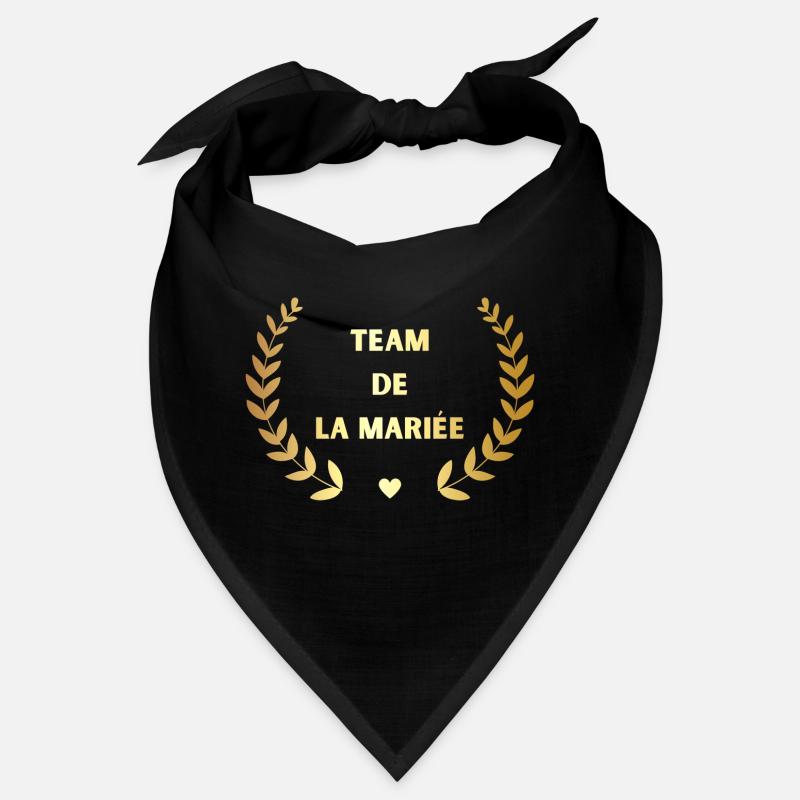 Team de La mariée doré -tshirt assorti Bandana