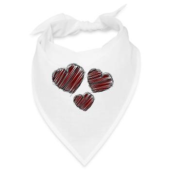 PAAR. ICH HABE GERADE GEHEIRATET. Junggesellinnenabschied. VALENTINSTAG. LIEBE. - Bandana - Weiß - Vorne