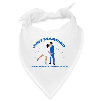 just married | Hochzeit - Bandana - Weiß - Vorne