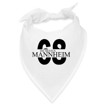 Mannheim Monnem Mannheimat - Bandana - Weiß - Vorne