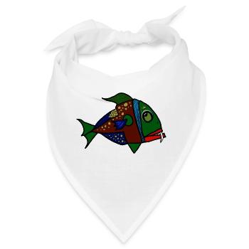 fisch anglerfisch - Bandana - Weiß - Vorne