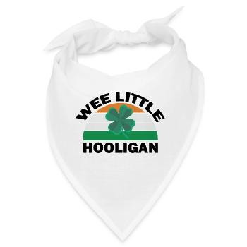 St. Patricks Day Kleiner Hooligan Lustig - Bandana - Weiß - Vorne