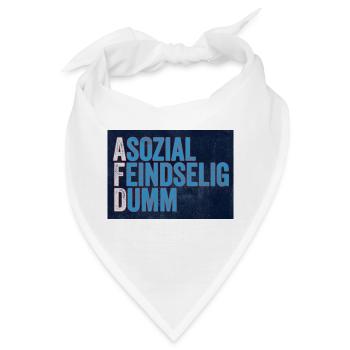 asozial feindselig dumm! - Bandana - Weiß - Vorne