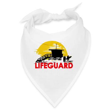 lifeguard rettungsschwimmer meer Strand - Bandana - Weiß - Vorne