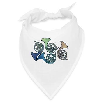 Waldhörner - Bandana - Weiß - Vorne