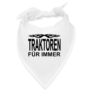 Traktor - Bandana - Weiß - Vorne