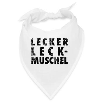 Lecker Leckmuschel - Kindheits Erinnerungen - Bandana - Weiß - Vorne