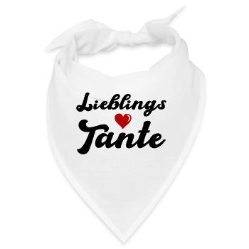 lieblings tante - Bandana - Weiß - Vorne