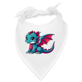 Drache - Bandana - Weiß - Vorne