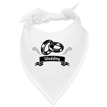 eheringe ring hochzeit - Bandana - Weiß - Vorne