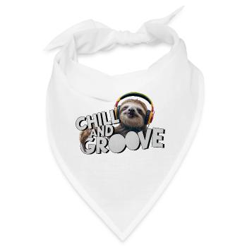 Chillen und Grooven - Bandana - Weiß - Vorne