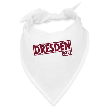 Dresden - 0351 - Vorwahl - Sachsen - Bandana - Weiß - Vorne