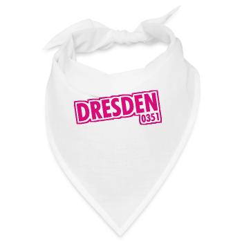 Dresden - 0351 - Vorwahl - Sachsen - Bandana - Weiß - Vorne