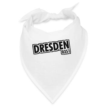 Dresden - 0351 - Vorwahl - Sachsen - Bandana - Weiß - Vorne