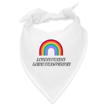 Mehr Stolz Weniger Vorurteile Regenbogen - Bandana - Weiß - Vorne