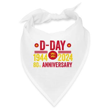 80. Jahrestag des D-Day in der Normandie 1944 2024 - Bandana - Weiß - Vorne